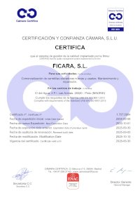 Certificado ISO 9001 2025